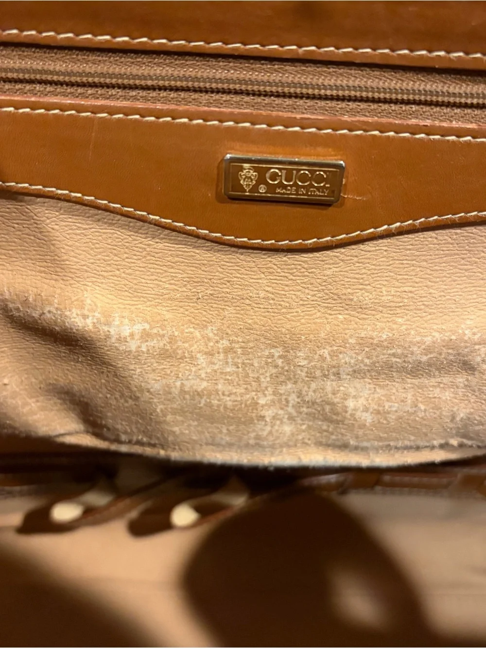 Vintage Gucci Brown Monogram Top-Handle Train Case 90s - Picture 6 of 9
